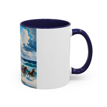 Coastal Horse Art Coffee Mug, Beach Lover Gift, Equestrian Decor, Horse Lover's Mug, Ocean Coffee Cup, Perfect for Holidays - Free Shipping