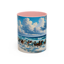 Coastal Horse Art Coffee Mug, Beach Lover Gift, Equestrian Decor, Horse Lover's Mug, Ocean Coffee Cup, Perfect for Holidays - Free Shipping