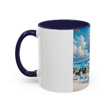 Coastal Horse Art Coffee Mug, Beach Lover Gift, Equestrian Decor, Horse Lover's Mug, Ocean Coffee Cup, Perfect for Holidays - Free Shipping