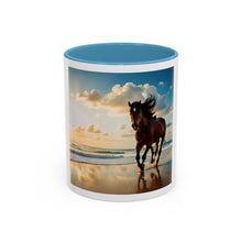 Equestrian Sunset Coffee Mug with Black Accent, Horse Lover Gift, Nature Lover Mug, Equine Decor, Personalized Horse Cup - Free Shipping