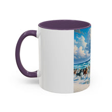 Coastal Horse Art Coffee Mug, Beach Lover Gift, Equestrian Decor, Horse Lover's Mug, Ocean Coffee Cup, Perfect for Holidays - Free Shipping