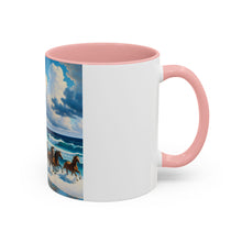 Coastal Horse Art Coffee Mug, Beach Lover Gift, Equestrian Decor, Horse Lover's Mug, Ocean Coffee Cup, Perfect for Holidays - Free Shipping
