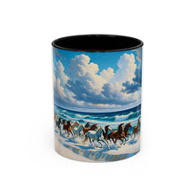 Coastal Horse Art Coffee Mug, Beach Lover Gift, Equestrian Decor, Horse Lover's Mug, Ocean Coffee Cup, Perfect for Holidays - Free Shipping