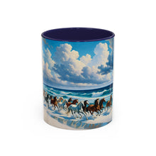 Coastal Horse Art Coffee Mug, Beach Lover Gift, Equestrian Decor, Horse Lover's Mug, Ocean Coffee Cup, Perfect for Holidays - Free Shipping