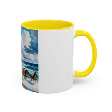 Coastal Horse Art Coffee Mug, Beach Lover Gift, Equestrian Decor, Horse Lover's Mug, Ocean Coffee Cup, Perfect for Holidays - Free Shipping