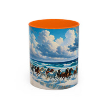 Coastal Horse Art Coffee Mug, Beach Lover Gift, Equestrian Decor, Horse Lover's Mug, Ocean Coffee Cup, Perfect for Holidays - Free Shipping