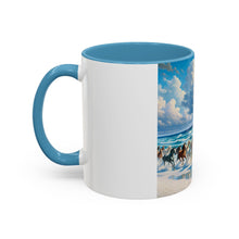 Coastal Horse Art Coffee Mug, Beach Lover Gift, Equestrian Decor, Horse Lover's Mug, Ocean Coffee Cup, Perfect for Holidays - Free Shipping