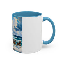 Coastal Horse Art Coffee Mug, Beach Lover Gift, Equestrian Decor, Horse Lover's Mug, Ocean Coffee Cup, Perfect for Holidays - Free Shipping
