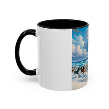 Coastal Horse Art Coffee Mug, Beach Lover Gift, Equestrian Decor, Horse Lover's Mug, Ocean Coffee Cup, Perfect for Holidays - Free Shipping