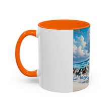 Coastal Horse Art Coffee Mug, Beach Lover Gift, Equestrian Decor, Horse Lover's Mug, Ocean Coffee Cup, Perfect for Holidays - Free Shipping
