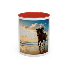 Equestrian Sunset Coffee Mug with Black Accent, Horse Lover Gift, Nature Lover Mug, Equine Decor, Personalized Horse Cup - Free Shipping