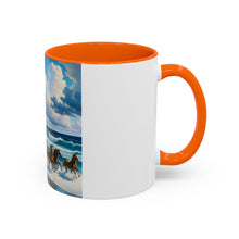 Coastal Horse Art Coffee Mug, Beach Lover Gift, Equestrian Decor, Horse Lover's Mug, Ocean Coffee Cup, Perfect for Holidays - Free Shipping