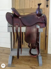 Saddle Stand / weathered gray stain satin finish - Greentrunksnmore