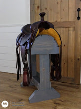 Saddle Stand / weathered gray stain satin finish - Greentrunksnmore