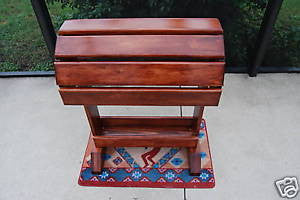 Wood Saddle Stand / Mahogany Stain / Showcase your English or Western Saddle / Free Shipping! - Greentrunksnmore